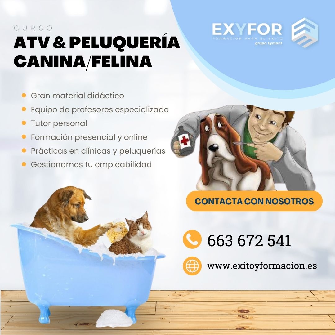 Auxiliar Técnico Veterinario y Peluquería Canina